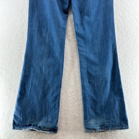 GAP Jeans Womens Sz 12Long Original Flare Medium Washed Denim Cotton Blend Blue - Picture 6 of 10